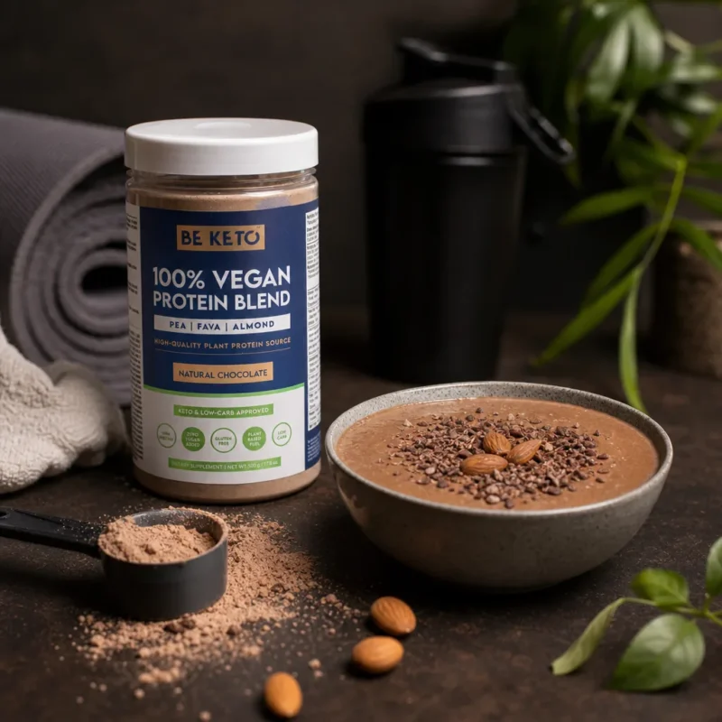 Vegan Protein – Natural Chocolate 500g – Lifestyle 3 Vegan Protein – Natural Chocolate 500g
