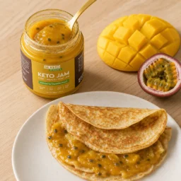 Keto Jam – Mango & Passion Fruit 200g – Lifestyle 2 Keto Jam – Mango & Passion Fruit 200g