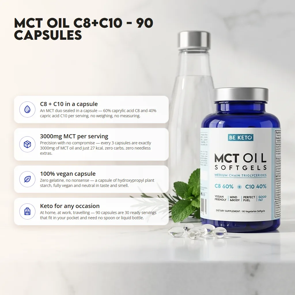 MCT Oil C8+C10 – 90 Capsules