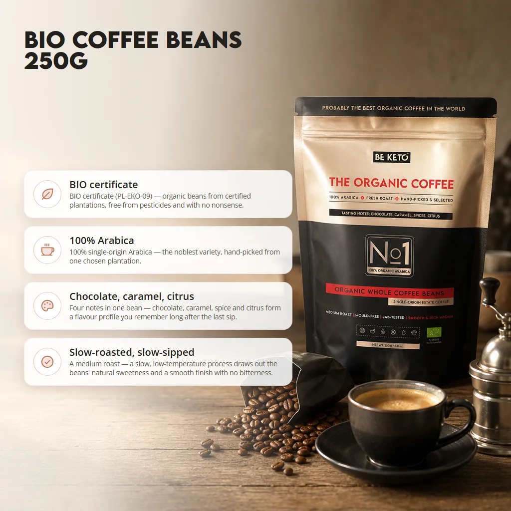 Organic Coffee – Whole Beans 250g