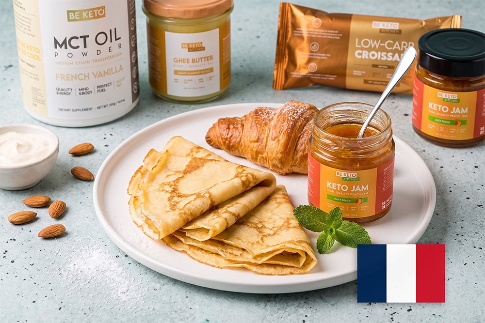 keto crepes with croissant